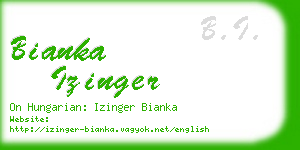 bianka izinger business card